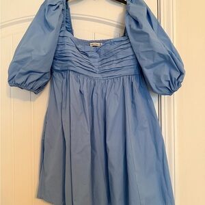 Abercrombie & Fitch Puff Sleeve Blue Dress